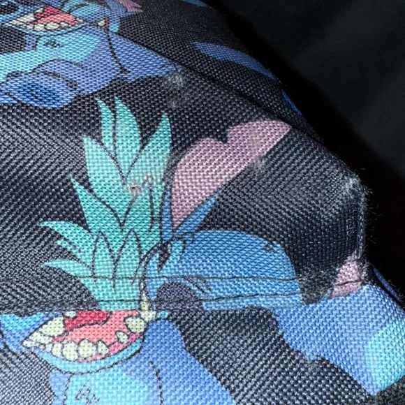 Disney Stitch 16” Full-Size Backpack Pineapple & Ukulele Guitar Allover Print - Picture 9 of 16